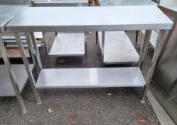 Stainless steel table - L 1200 x W 400 x H 900mm