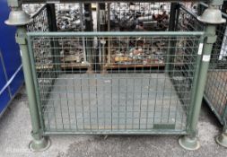 Metal 4 post stillage with 3 sides - W 1260 x D 1040 x 1065mm