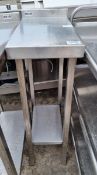 Stainless steel table with upstand - L 300 x W 500 x H 950mm
