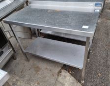 Stainless steel table - L 1100 x W 600 x H 950mm