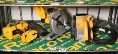 Dewalt nail gun, Dewalt cordless circular saw & Dewalt belt sander - See description for details
