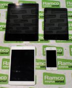 1x iPhone 5s, 2x Apple iPad Minis, 1x Apple iPad - See description for details