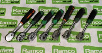 7x Stahlwille/ Bahco 3/8 inch socket wrench handles