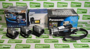 7x Video camera recorders - Sony, Panasonic, Samsung - see description for details