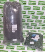British Forces medium weight sleeping bag, Fecsa compression sack, Fecsa sleeping bag liner