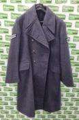 RAF Mens double breasted long coat - Blue / Grey - Size 11 - NSN 8405-99-127-0222