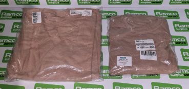 10x British Army long sleeve vests - Desert - size 48 inch / 122cm - NSN 8415-99-404-9588