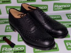 Highland lace up shoe - Black - size 8 S - NSN 8430-99-975-3088