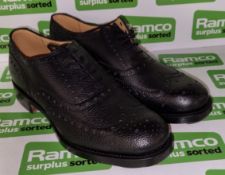 Highland lace up shoe - Black - size 8 S - NSN 8430-99-975-3088