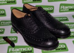 Highland lace up shoe - Black - size 8 S - NSN 8430-99-975-3088