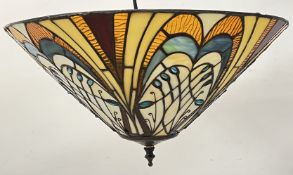 An Interiors 1900 Tiffany Collection stained glass ceiling light (in original box with manual etc...