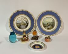 A mixed group comprising a Hummel Wayside Harmony Figure (h-10cm), a pair of Royal Crown Derby