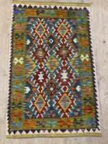 A flatweave Chobi kilim rug 156cm x 99cm