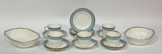 A Royal Crown Derby Bone China Fifth Avenue part tea set, comprising five tea cups (h-6.5cm),