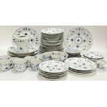 A large quantity of Danish blue and white porcelai