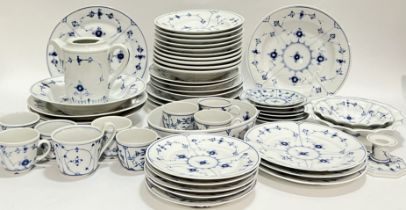 A large quantity of Danish blue and white porcelai