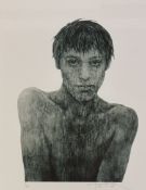 Graham Flack (Scottish), Portrait of a Young Man limited edition print 6/25, signed pencil bottom