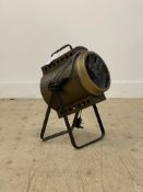 An Industrial style patinated metal spotlight H50cm.