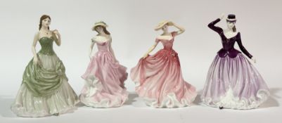 A group of Royal Doulton China figurines comprising "Katie, The Royal Doulton Lady of the Year 2008"