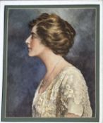 A Portrait Leah Kellog Rodgers, by an unknown artist, watercolour from the Lineage Book of Charter