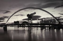 A large Photographic print of the Finnieston crane and Cylde River, Glasgow. 122cm x 82cm.