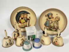 A Hummel pottery first edition 1975 Stormy Weather  and second edition Spring Dance 1980 plaques D x
