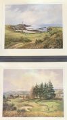 Donald.M.Shearer (b-1925-), pair of framed limited edition titled - "The Ailsa Course, Turnberry"