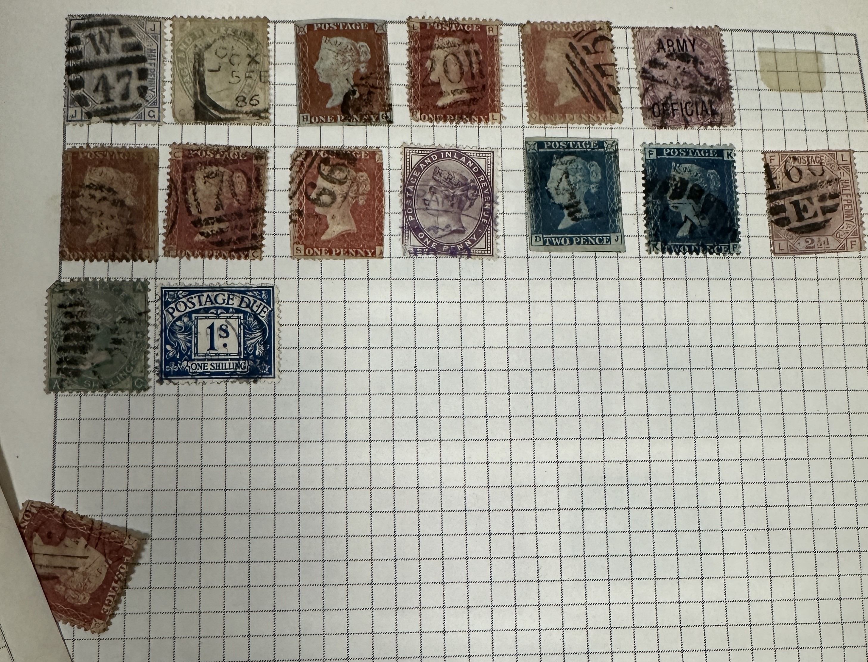 A Stanley Gibbons Swift Sure album with two Victorian tuppence blue (DJ and FK), eight penny reds, - Image 3 of 10