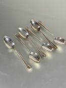 A set of six Sheffield silver coffee spoons 58.3g