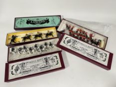 A boxed set of Britains 1st Duke of York own Lancers and two boxed sets of the Queens own Rajput