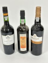 A Graham's 2013 Late bottled vintage bottle of Port , a Noval ten year old Tawny bottle of Port