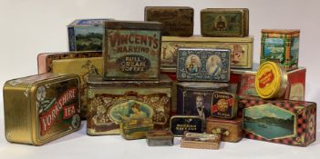 A collection of vintage confectionary tins, to include 'Vincents Harving full cream coffee' '