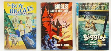 Three 'Biggles' books by Captain W.E. Johns comprising The Boy Biggles (1968, possible 1st edition),