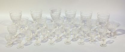 A collection of Stuart Crystal glassware in "Arundel" pattern comprising six wine glasses (h-12.