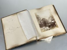 A leather bound album circa 1880-1900 containing forty eight photographs depicting life and views of