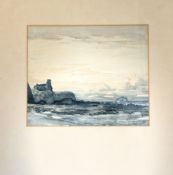 John S Spence (1892-1969), Tantallon Castle, watercolour and pencil, signed, titled and dates 1919