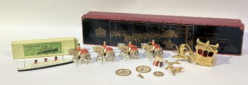 A W.Britain Model, The Stage Coach of England no. 1470 together with Crescent Series "Queen Mary"