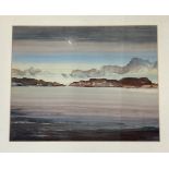 Charles Napier R.S.W, Crescent Moon, watercolour, signed bottom right, artist label verso,