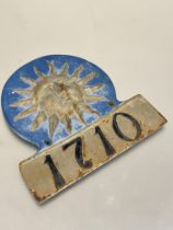 Property of the late Countess Haig, a reproduction Salop Iron cast Sun Insurance wall plaque with