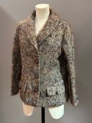 Property of the late Countess Haig a vintage ladys boucle lined short jacket with patch flap pockets