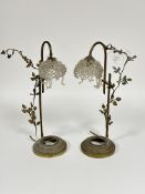 Property of the late Countess Haig, a pair of Edwardian cast brass basses with arched top and