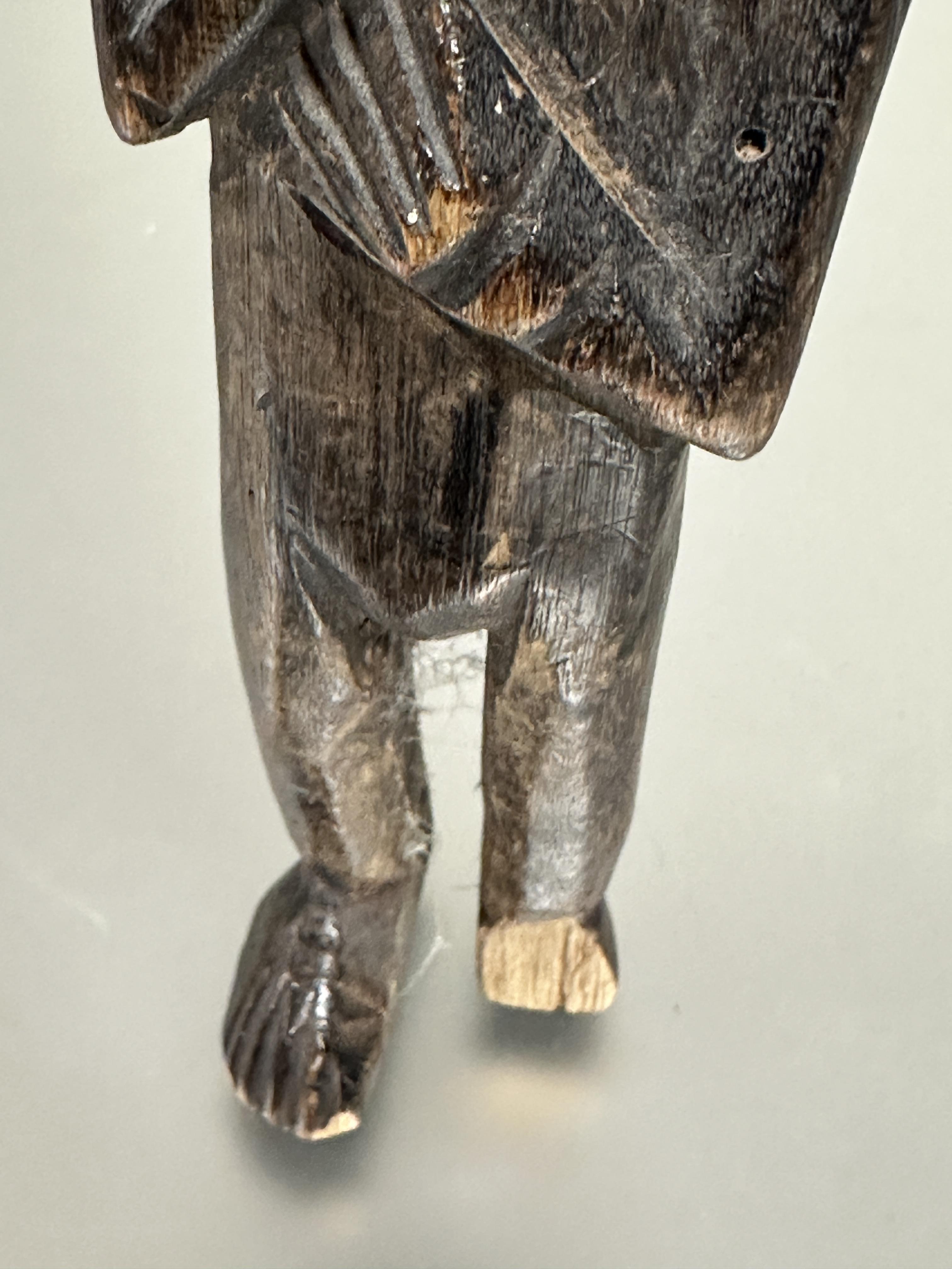 Property of the late Countess Haig, a Ashanti 1920s wood standing chip carved fertility figure - Image 3 of 4
