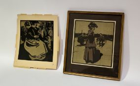A pair of After Sir William Nicholson (British 1872-1949), lithographic prints, one of a flower