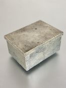 Property of the late Countess Haig, a 1920s shagreen pine box and leather base no signs of damage or