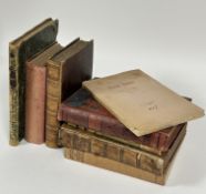 A collection of French late 19thc and early 20thc books including  Eugene Sue Les Sept Peches