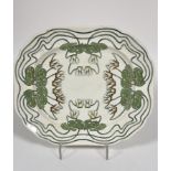 Property of the late Countess Haig a Cauldon Art Nouveau china scalloped serving dish with