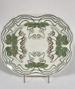 Property of the late Countess Haig a Cauldon Art Nouveau china scalloped serving dish with