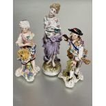 Property of the late Countess Haig, a pair of late 19thc the porcelain standing figures of the