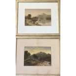 After Waller Hugh Paton (Scottish 1828-1895), pair of 19thc landscape coloured prints, both in a