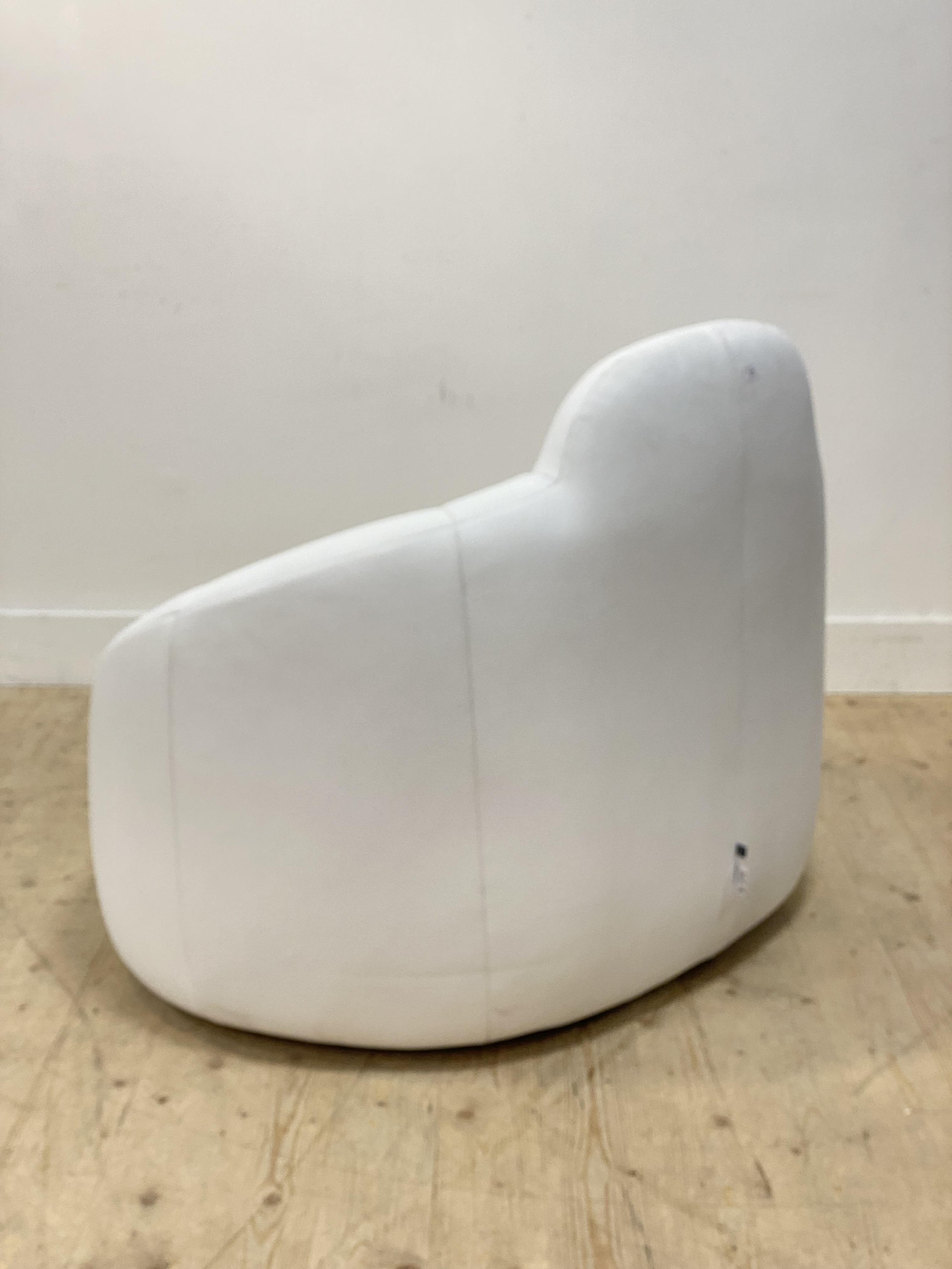 Pierre Paulin for Ligne Roset, a 'Pumpkin group' easy chair, upholstered in cream leather. H82cm - Image 2 of 2